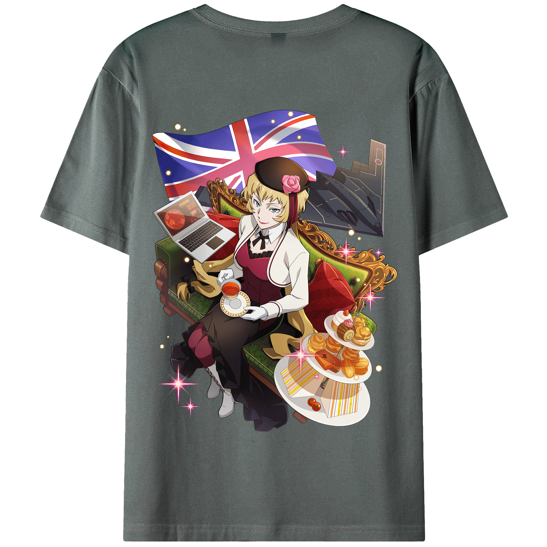 （画像用） 文豪ストレイドッグス Bungo Stray Dogs 綿100％半袖Tシャツ（背面プリント）